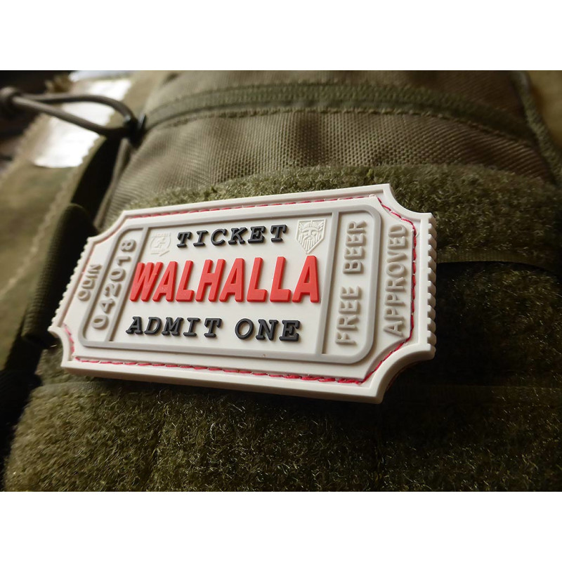 PATCH CAUCIUC - LARGE WALHALLA TICKET - WHITE